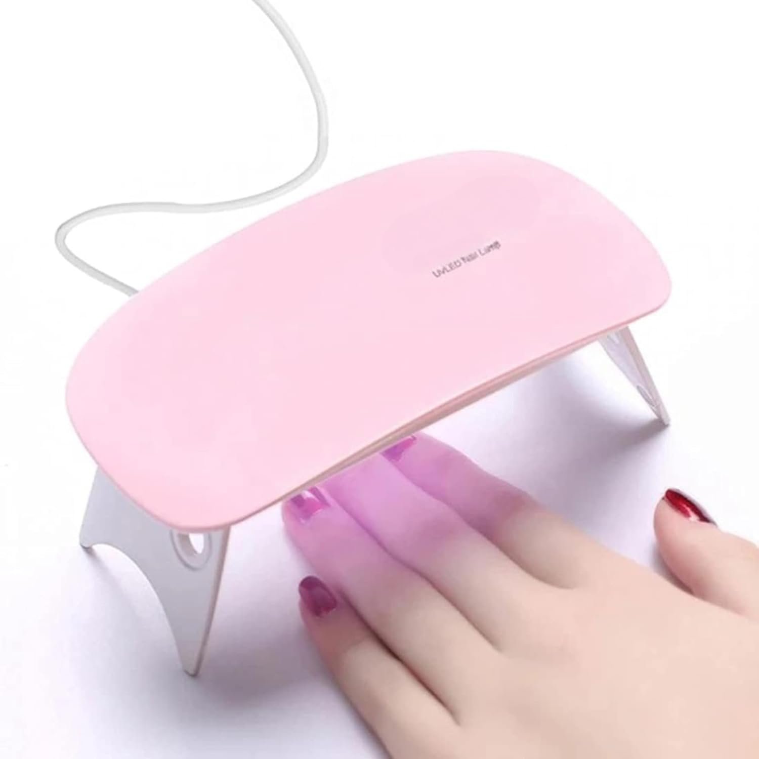 Nail Dryer Lamp Mini, 6W LED UV Portable Nail Dryer Curing Lamp Light for Gel Based Polish USB Power, Professional Gel Curing Lamp for Manicure Nail Art Salon